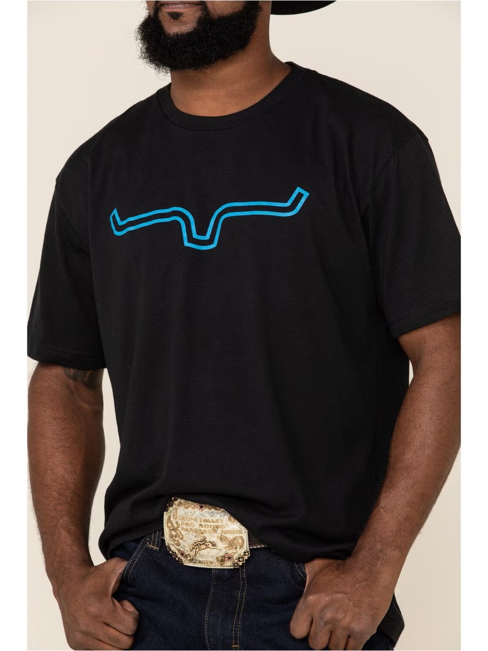 KIMES RANCH MEN'S BLACK OUTLIER GRAPHIC T-SHIRT Sz LARGE